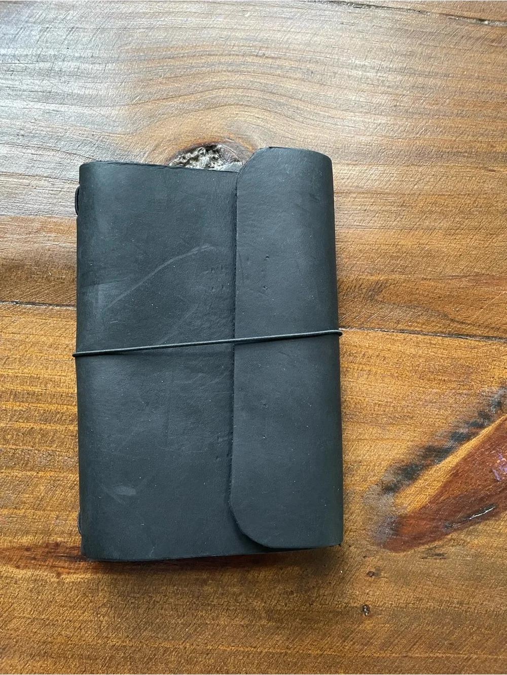 Handmade Black Leather Journal Cover